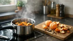 Bratgeruch in der Wohnung loswerden: dieser Topf-Trick mit Mandarinen und Nelken hilft sofort