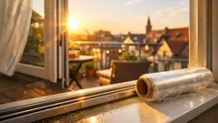 Fensterschienen blitzsauber: Der Frischhaltefolie-Hack gegen Staub, Sand und schwarze Ränder