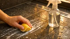 Duschboden reinigen: Weißer Belag weg mit Essig und Zitrone